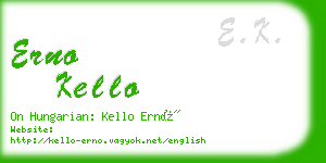 erno kello business card